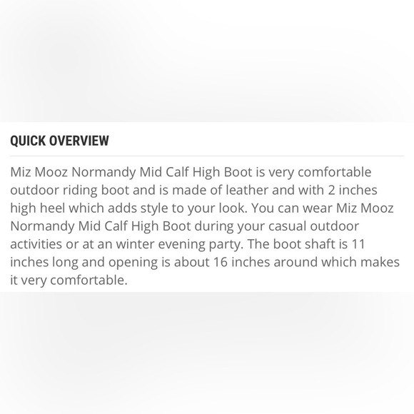 Miz Mooz Normandy Mid Calf Black Leather Riding Boot - Picture 12 of 16